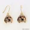 boucles d'oreille chien vintage pendante fermoir crochet 0317096 naturel/beige