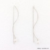 boucles d'oreilles enfile-aiguille minimaliste imitation perle 0317657 argenté