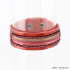 bracelet réglable cuir véritable 0217518 rouge