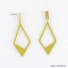 boucles d'oreilles femme géométrique coloré mat 0318094 jaune