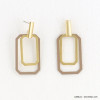 boucles d'oreilles femme géométrique couleur mate 0318096 rose