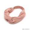 Bandeau cheveux turban tissu milleraie rose poudré 0619598-rose