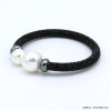 bracelet semi-rigide ouvrable tube strass imitation perle 0219539