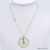 collier plage pendentif coquillage cauri anneau métal femme 0120134