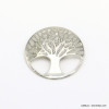 broche ronde aimantée arbre de vie métal strass femme 0520503