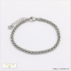 bracelet chaîne maille palmier 4mm acier inoxydable femme 0220010