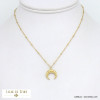 collier pendentif demi-lune acier inoxydable femme 0121111