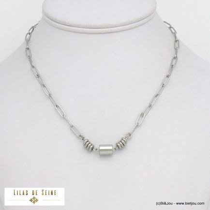 collier contemporain acier inoxydable femme 0121508