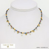 collier cristal imitation perle sequins acier inoxydable femme 0121521