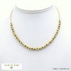collier billes acier inoxydable perles rocaille femme 0121541
