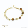 bracelet chaîne pierre naturelle acier inoxydable femme 0221559