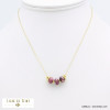 collier 3 pierres naturelles acier inoxydable femme 0121534
