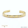 bracelet jonc fin acier inoxydable strass femme 0222013