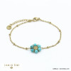 bracelet acier inoxydable fleur pierre femme 0222045