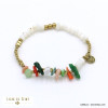 bracelet acier inoxydable éclats pierre femme 0222021