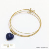 3 bracelets semainier jonc fin acier inoxydable coeur pierre femme 0222106