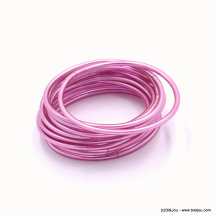 12 bracelets jonc Bouddhiste fin porte-bonheur silicone 0222126