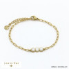 bracelet acier inoxydable suite de 3 cabochons femme 0122073