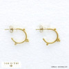 boucles d'oreille demi-créole acier inoxydable rococo femme 0321005