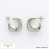 boucles d'oreille acier inoxydable minimaliste contemporain femme 0322067
