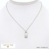 collier acier inoxydable minimaliste géométrique plaque verticale femme 0122114