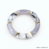 bracelet vintage élastique tubes 11mm acrylique coloré métal femme 0222537