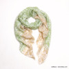 foulard bicolore motif fleurs femme 0722503