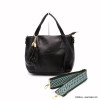 Sac à main Flora&Co simili-cuir souple grainé pompon tassel lanière 0922530 noir