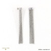 Boucles d'oreilles longues franges billes en acier inoxydable et stress 0322587 argenté
