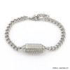 Bracelet acier inoxydable pendentif talisman AMORE DREAM LIVE chaîne maille gourmette femme 0222582 argenté