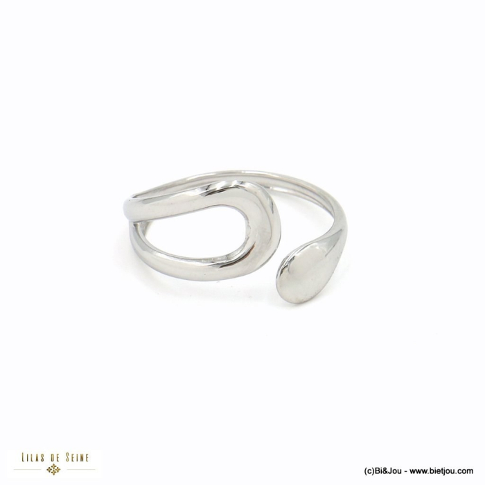 Bague acier inoxydable ajourée 0423030 argenté Bague acier inoxydable ajourée 0423030 argenté