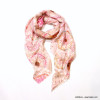 Foulard scintillant motif impressionniste abstrait femme 0723012 rose