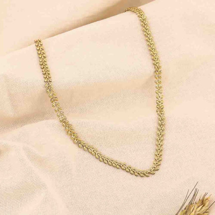 Collier épi de blé acier inoxydable femme 0123019 doré