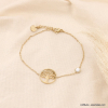 Bracelet médaillon arbre de vie en acier inoxydable femme 0223133 blanc