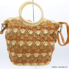Sac à main corde papier tressé poignées rodes vintage femme 0923050 multi