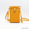 Sacoche smartphone Flora&Co simili-cuir grainé poche extérieure 0922533 jaune