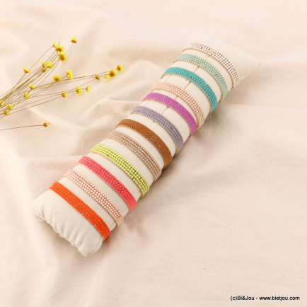 Boudin de bracelets fins strass élastiques pour femme 0223193 multi