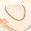 Collier chaîne maille tricotée en acier inoxydable pour femme 0123514 doré