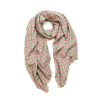 Echarpe longue en tweed à carreaux colorés pour femme 0723036 fushia