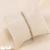 Bracelet élastique petites perles cubes en hématite 0223543 doré