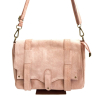 Besace cuir véritable façon daim 0919534 rose