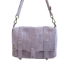 Besace cuir véritable façon daim 0919534 parme