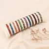 Ensemble de 48 bracelets fins élastiques strass camaieu de couleurs 0223583 multi