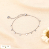 Bracelet acier inoxydable minimaliste pampilles étoiles 0223591 argenté