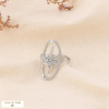 Bague acier inoxydable étoile polaire strass femme 0423514 argenté