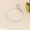 Bracelet acier inox chaîne miroir pampilles étoile soirée 0223594 argenté