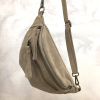 Sac banane cuir véritable daim 0924001 naturel/beige