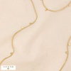 Collier acier inoxydable double rang chaînes serpent pastilles 0124042 doré