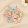 Broche aimantée vintage papillon métal émail couleur dégradée 0524010 multi