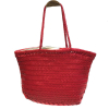 Cabas simil-cuir tressé femme 0924036 rouge